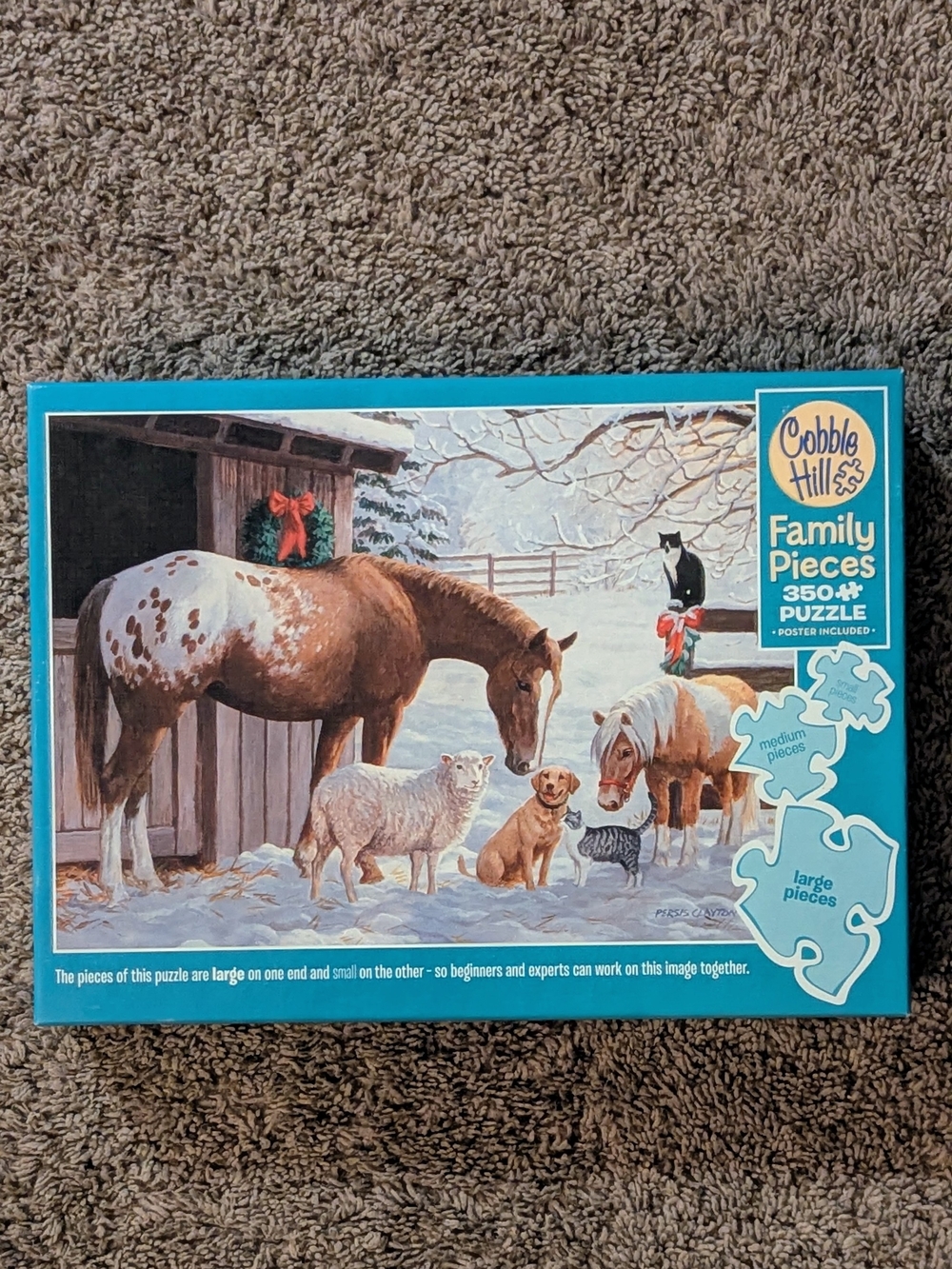 Cobble Hill Family Pieces "Winter Friends" 350-Piece Jigsaw Puzzle